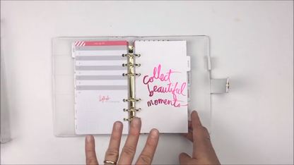 Fresh Start Personal Planner Pink Glitter / Planificador Personal Rosa Resplandeciente Descontinuado Heidi Swapp