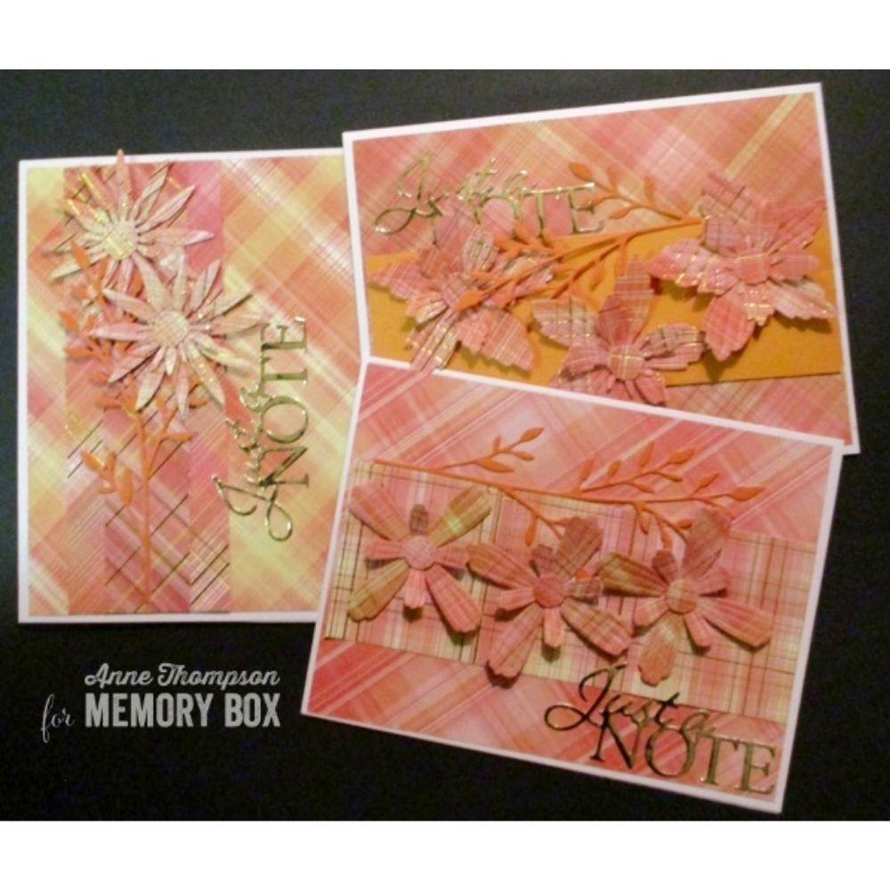 Madras Plaid Coral &amp; Green 6" / Block de Cartulina Tartán Coral y Verde Papel Memory Box