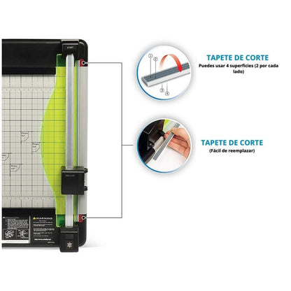 Heavy-Duty Rotary Trimmer 12 in / Cortadora con Capacidad de 36 Hojas Cortadoras / Guillotinas Carl