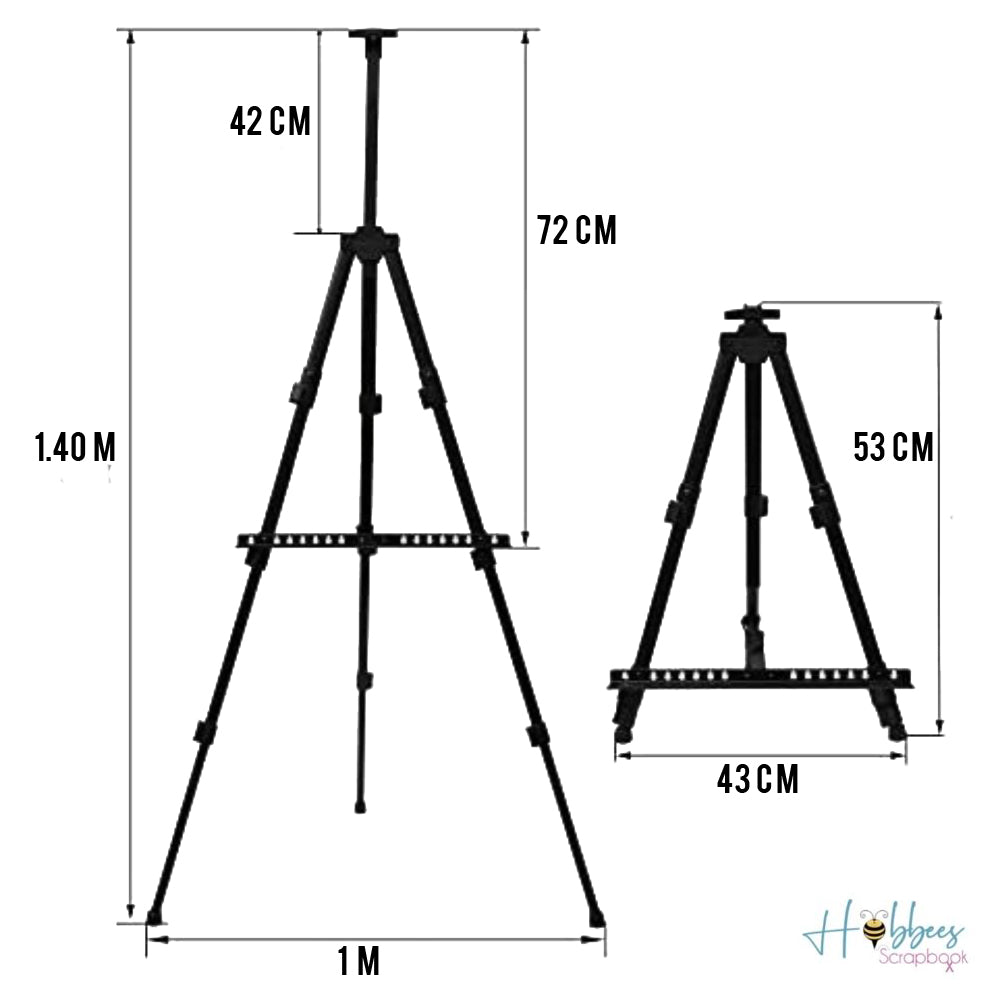 Metal Folding Easel / Caballete de Aluminio Negro Descontinuado hobbees