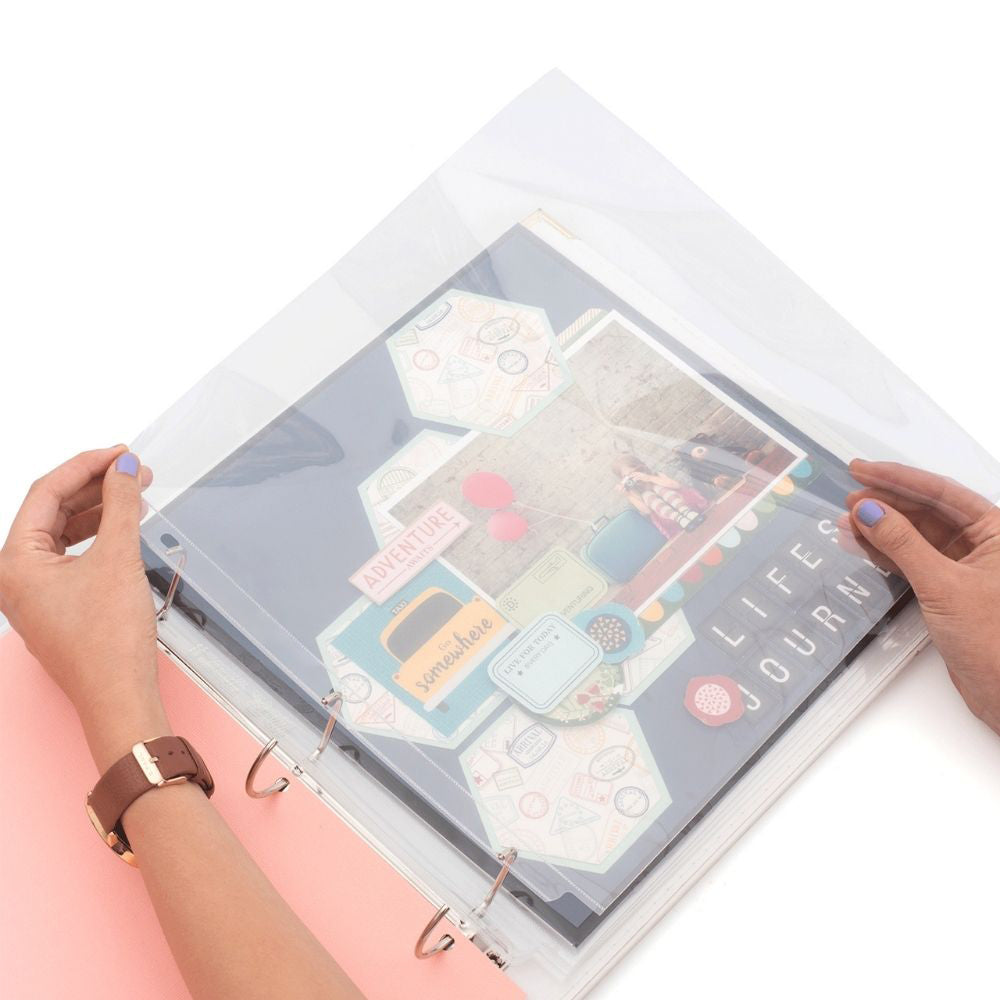 Page Protector 12 x 12" Pack / 10 Protectores para Papel Almacenamiento y Organización Colorbok