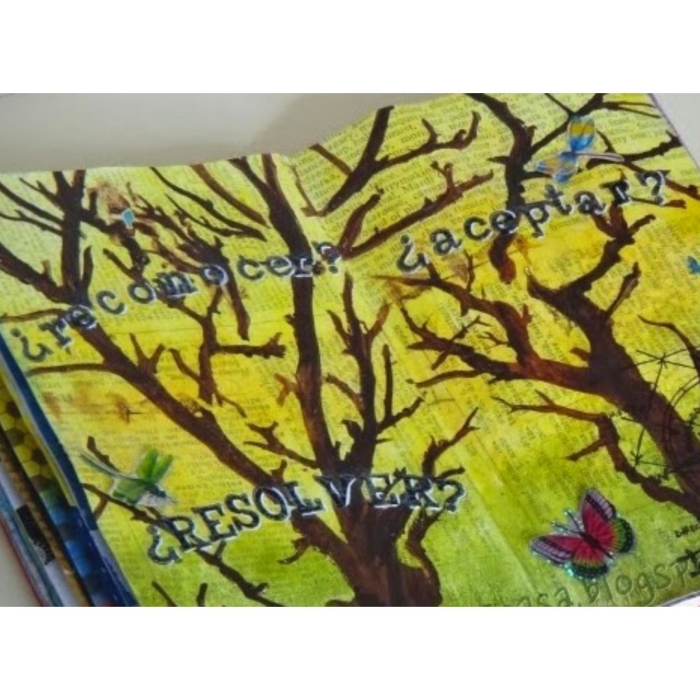 Branches Reversed Stencil/ Esténcil de Ramas Descontinuado The Crafters Workshop