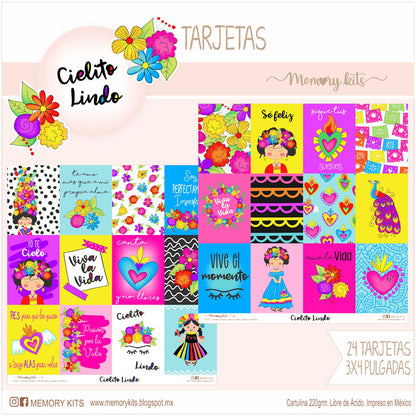 Kit de Papel Cartulina Cielito Lindo Descontinuado Memory Kits