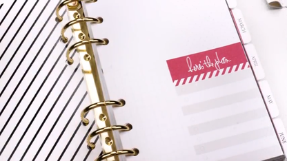 Fresh Start Personal Planner Pink Glitter / Planificador Personal Rosa Resplandeciente Descontinuado Heidi Swapp