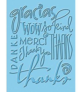 Thanks Embossing Folder / Folder de Grabado Gracias Descontinuado Cuttlebug