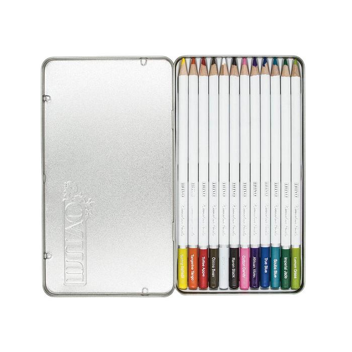 Watercolor Pencils Brilliantly Vibrant / 12 Lápices Acuarelables Colores y Plumones Tonic Studios