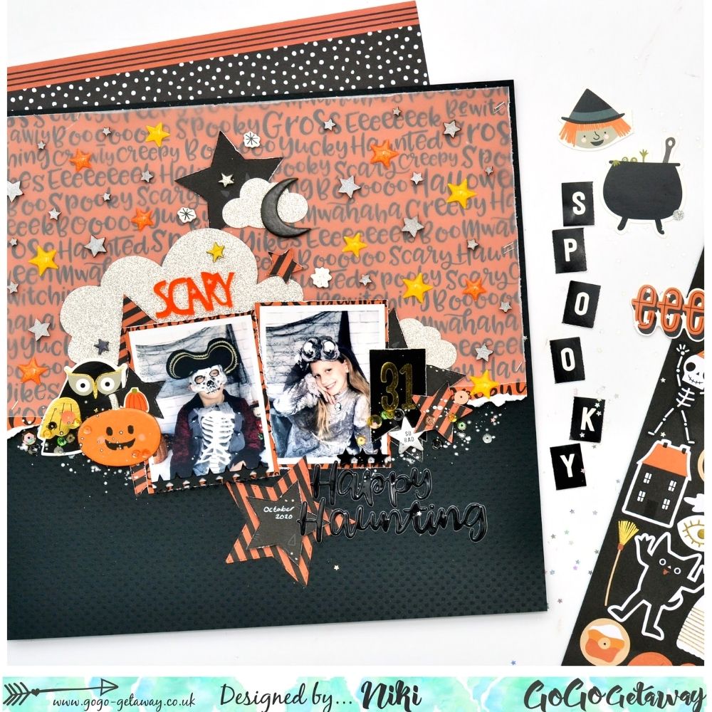 Spoooky Paper Pad 12 x 12" / Block de Halloween Papel Pebbles