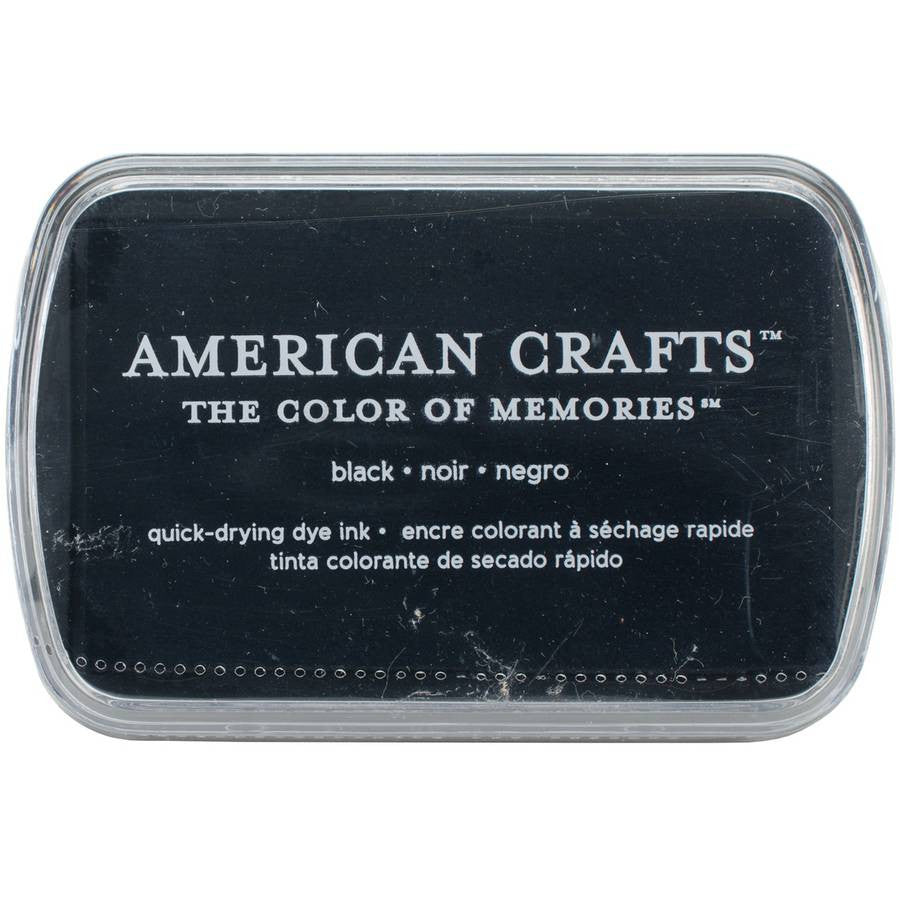 Black Quick Drying Pigment Ink / Tinta para Sellos de Secado Rápido Negro Descontinuado American Crafts