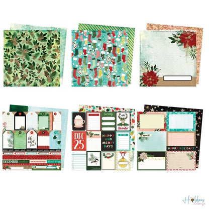 Warm Wishes Paper Pad 12" / Block de Papel Navideño Papel American Crafts