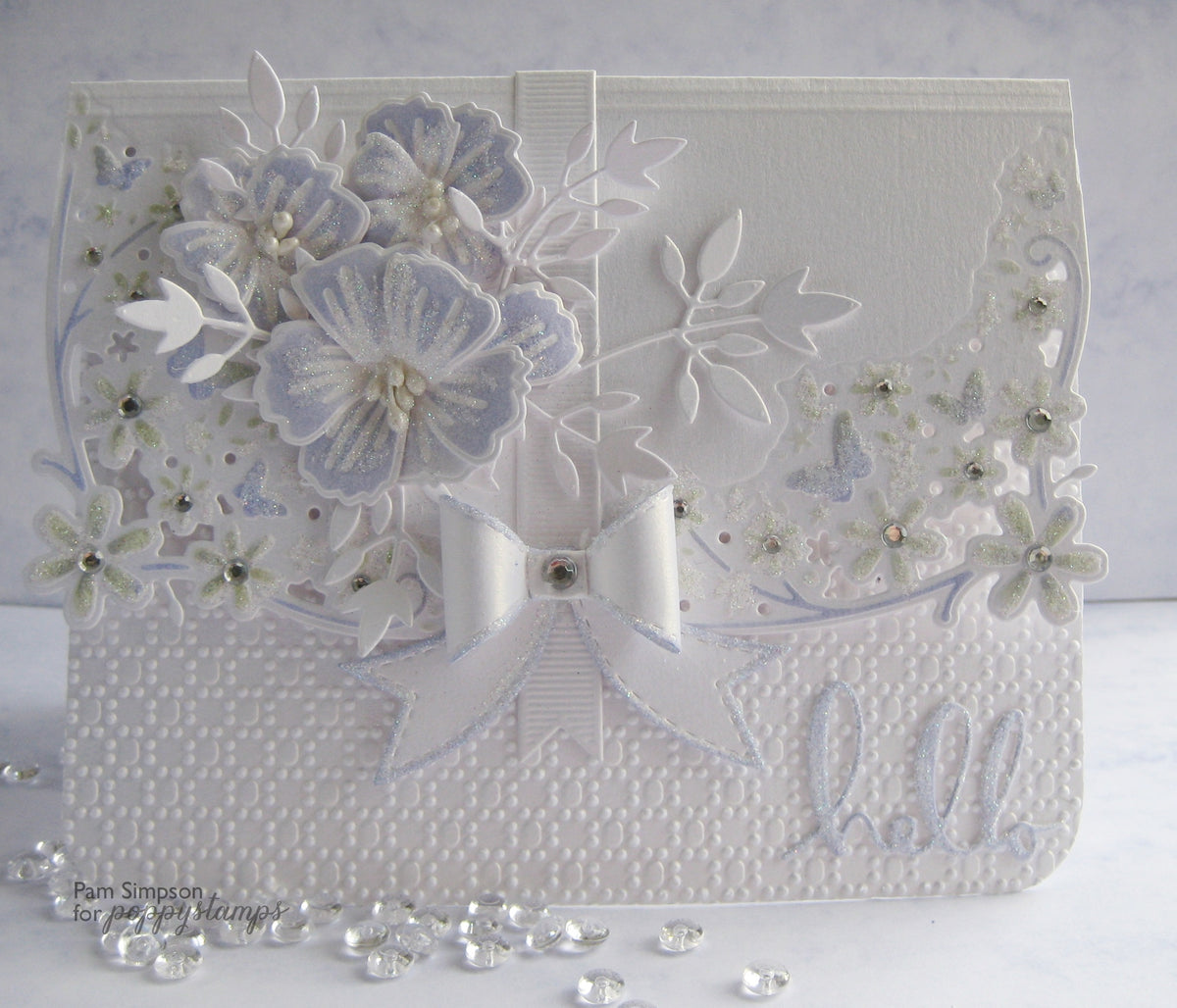 Mayfield Corner Die / Suaje de Corte Esquina Flores y Mariposas Descontinuado Poppy Stamps