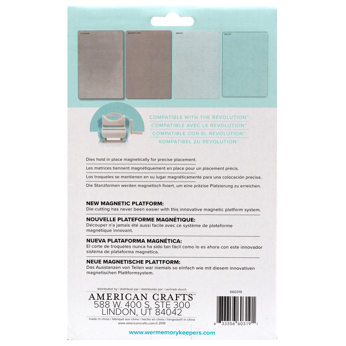 Revolution Platform System / Repuestos de Placas de Corte Descontinuado We R Memory Keepers