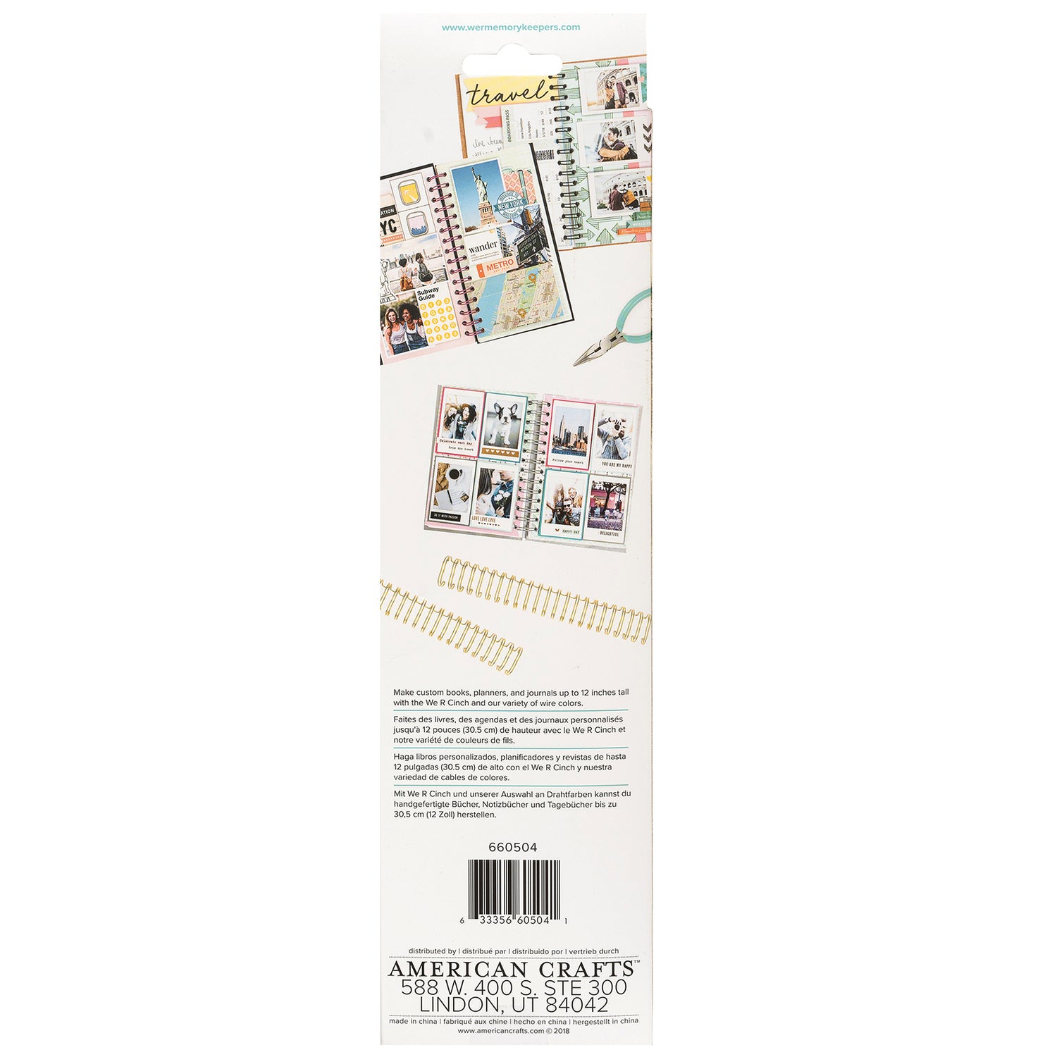 Cinch Wires Gold 1" / 4 Arillos Dorados Arillos para Engargolar We R Memory Keepers