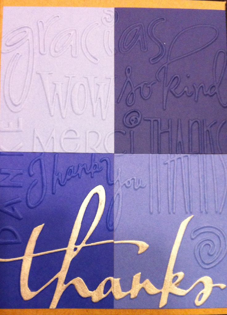 Thanks Embossing Folder / Folder de Grabado Gracias Descontinuado Cuttlebug