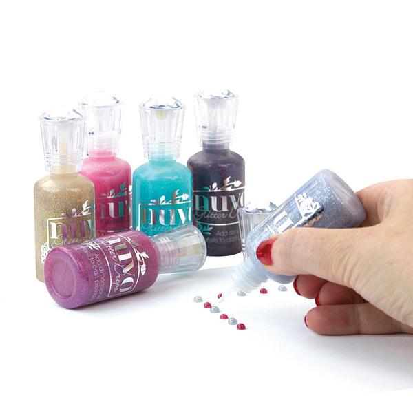 Glitter Drops White Blizzard  / Pintura de Realce Blanco Brillante Adornos / Embellishments Nuvo