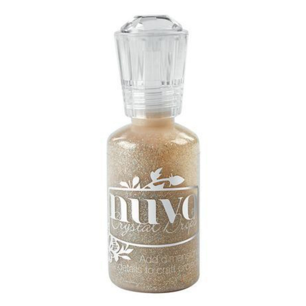 Glitter Drops Honey Gold / Cristales Liquidos Dorado Claro Brillante Adornos / Embellishments Nuvo