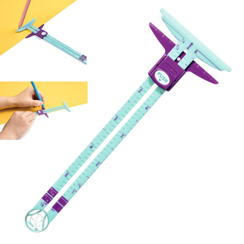 Sliding Gauge / Regla Deslizable 5 en 1 Costura Clover