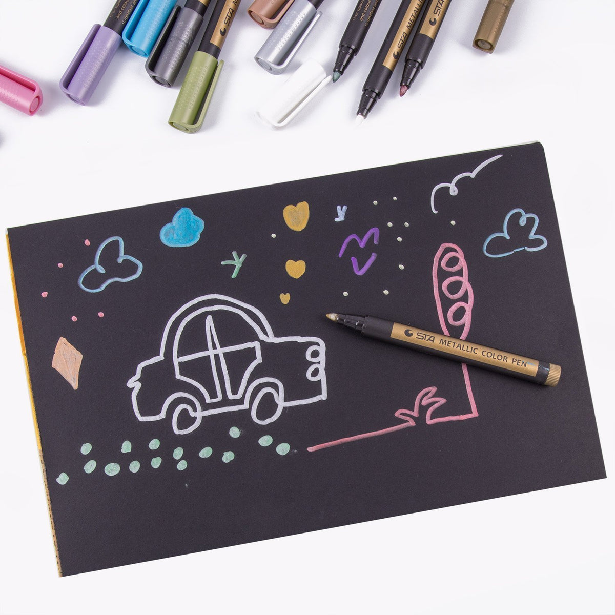 Metallic Marker Pens / Marcadores Metálicos 10 pz. Descontinuado STA