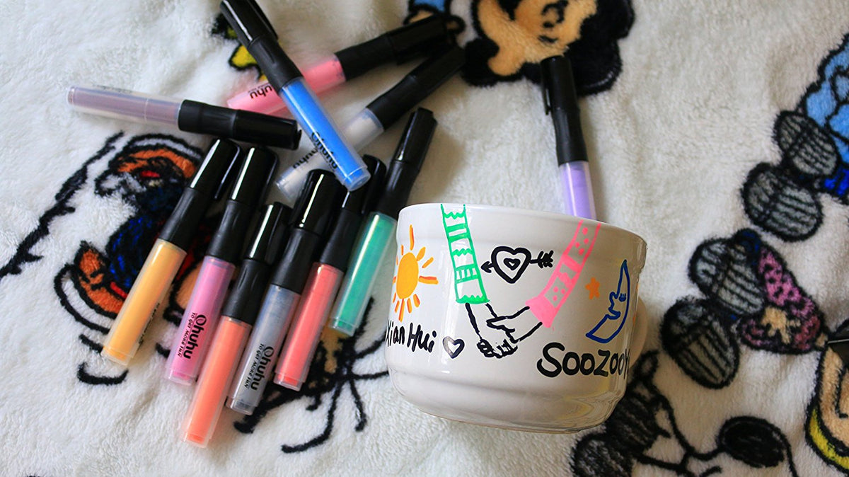 12 Acrylic Markers / Marcadores Acrílicos para Cerámica Descontinuado Ohuhu