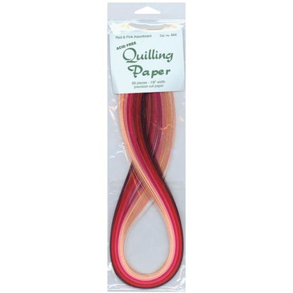 Quilling Paper Red and Pink Assortment / Tiras de Papel para Filigrana Rojo y Rosa Descontinuado Lake City Crafts Company