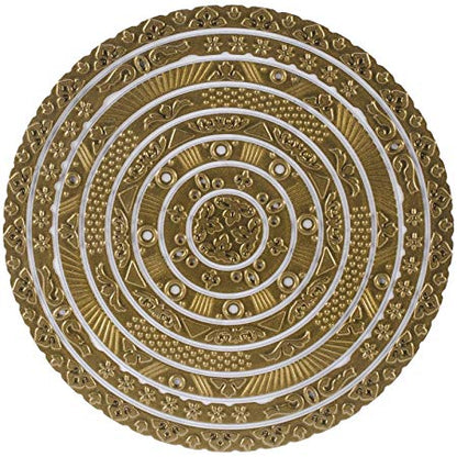 Nestabilities Enhancing Elements Dies Gold Rounds 1 / Placas Decorativas Marco Adornado Descontinuado Spellbinders