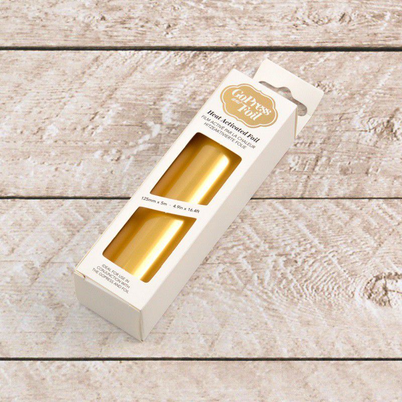 GoPress Heat Activate Foil Gold Vintage / Rollo de Papel Metalizado Oro Viejo Descontinuado Couture Creations
