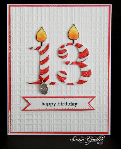 Number Candles Die / Suaje de Vela de Números Descontinuado Cottage Cutz