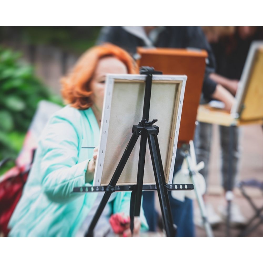 Metal Folding Easel / Caballete de Aluminio Negro Descontinuado hobbees