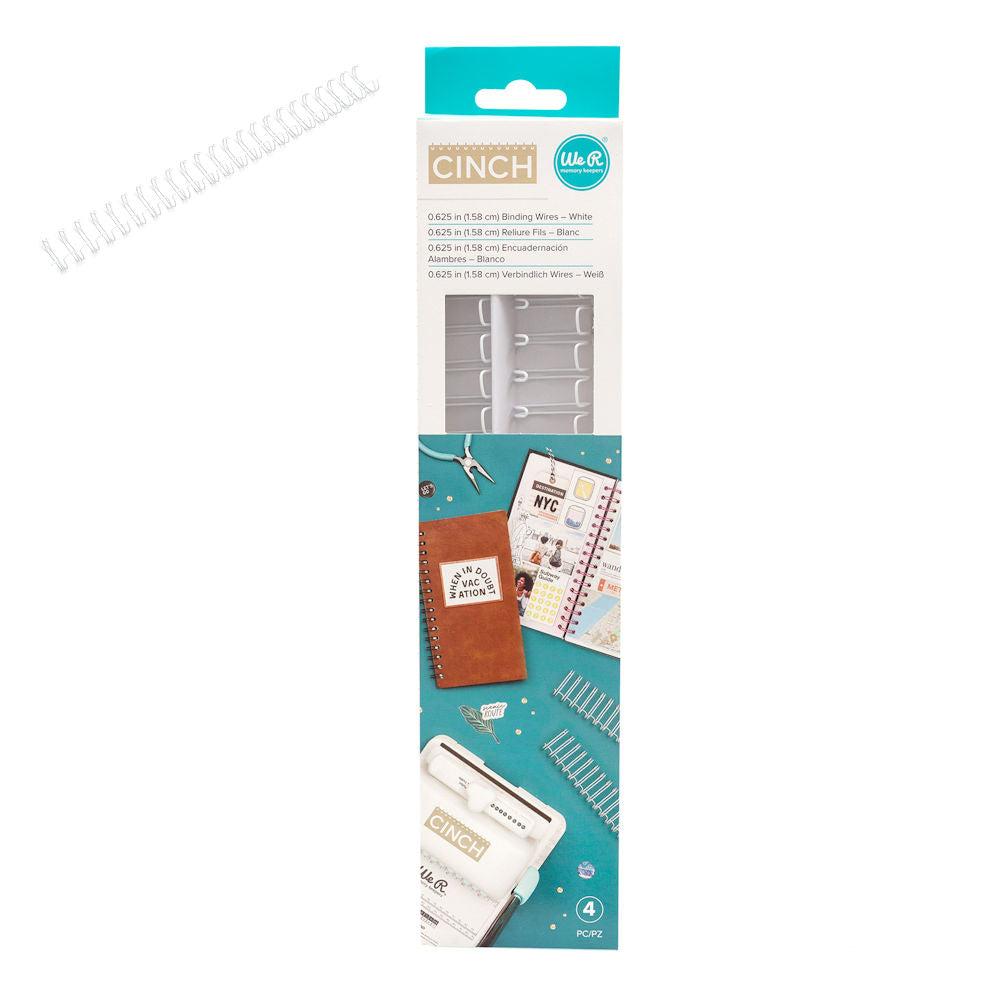 Cinch Wires White 5/8" / 4 Arillos Blancos Arillos para Engargolar We R Memory Keepers