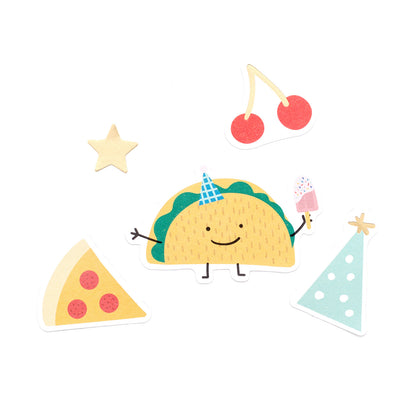 Cardstock Stickers Happy Cake Day / Estampas de Cartulina Cumpleaños Feliz Descontinuado Pink Paislee