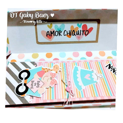 Kit de Papel Cartulina Amor Chiquito Niña Descontinuado Memory Kits