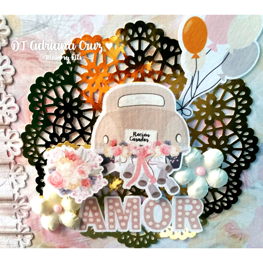 Kit de Papel Cartulina Felices para Siempre Descontinuado Memory Kits