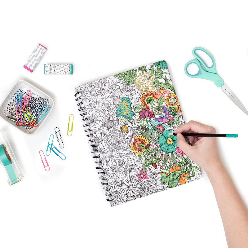 Adult Coloring Elastic Notebook / Libreta de Notas Rayada Personalizable Descontinuado American Crafts