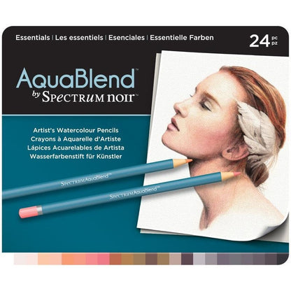 AquaBlend By Spectrum Noir Essentials 24 Set / Lápices de Colores Acuarelables Descontinuado Crafter&