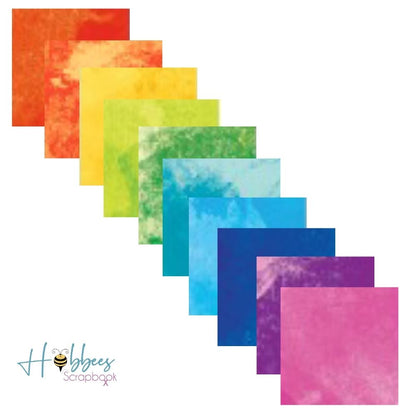 Bright Splash Cardstock / Block de Cartulina Colores Acuarela 12" Papel Colorbok