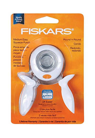 Circle Medium Easy Squeeze Punch 1" / Perforadora Círculo Mediano 2.5cm Perforadoras Fiskars
