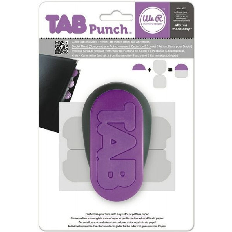 Circle Tab Punch / Perforadora de Pestaña Circular Descontinuado We R Memory Keepers