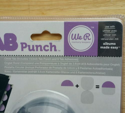 Circle Tab Punch / Perforadora de Pestaña Circular Descontinuado We R Memory Keepers