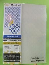 Plus Decor Circles Embossing Folder / Folder de Grabado de Circulos Entrelazados Descontinuado Teresa Collins