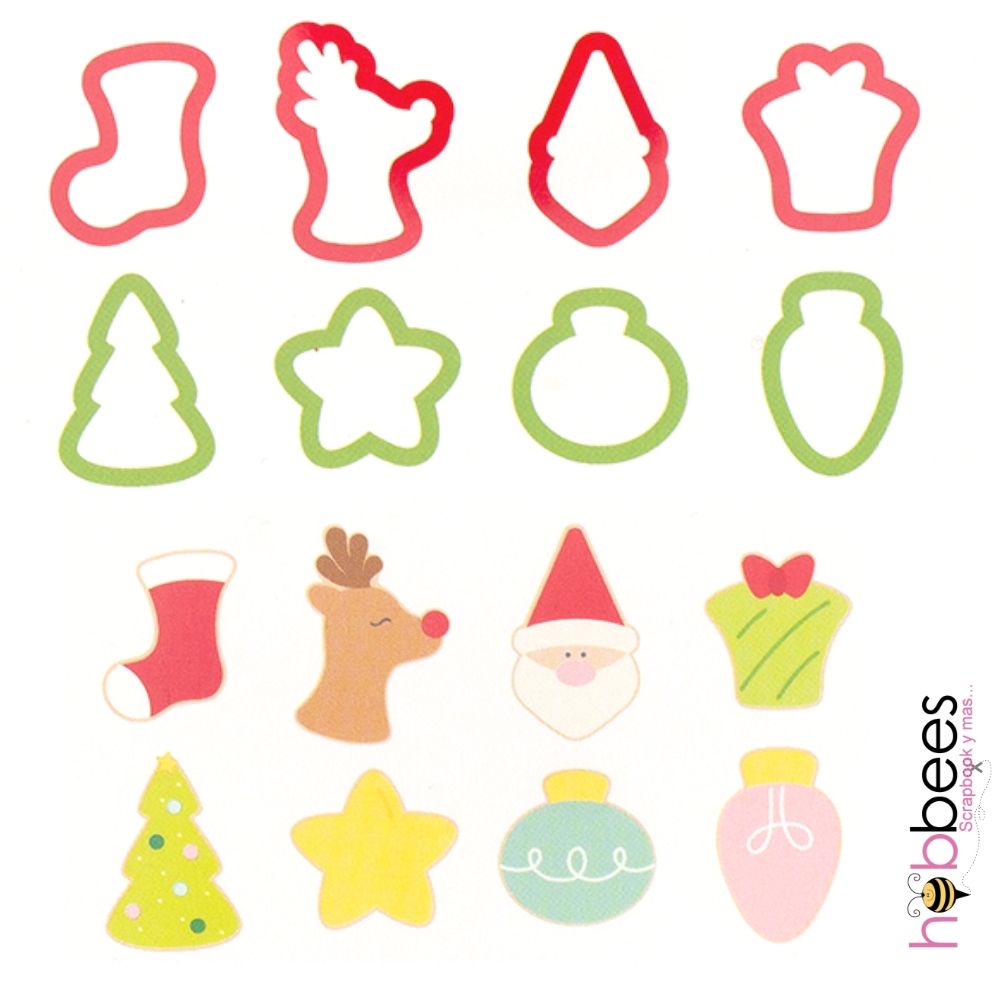 Mini Cookie Cutter Set Very Merry Christmas / Mini Cortadores de Galletas Navidad Descontinuado Sugarbelle