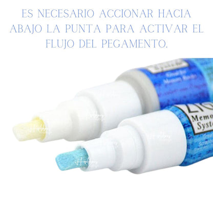 2 Way Glue Chisel Tip  / Marcadores de Pegamento Punta cincel Adhesivos / Pegamentos Zig Memory System