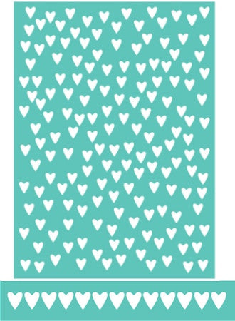 Embossing Folder Cross my Heart / Folder de Grabado Corazones Descontinuado Cuttlebug