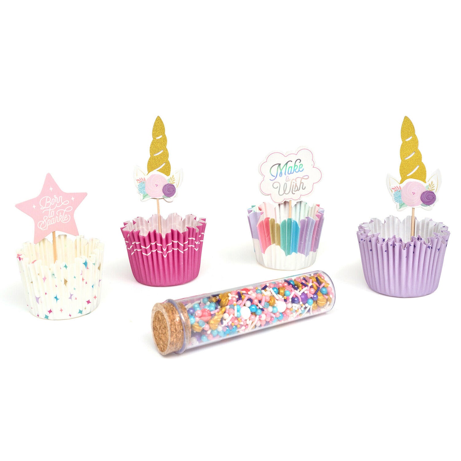 Unicorn Cupcake Kit / Kit de Panquecito de Unicornios 25 piezas Repostería Sweet Tooth Fairy