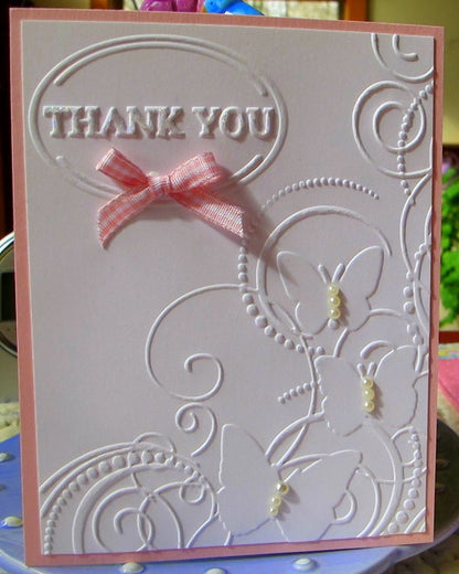 Embossing Folder Butterfly Swirl / Folder de Grabado Remolino de Mariposas Descontinuado Darice