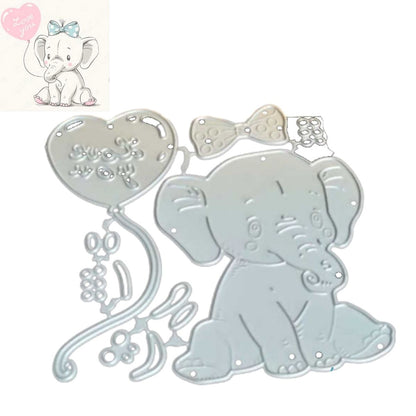 Suaje de Elefante con Globo Dados de Corte / Suajes / Troqueles Hobbees