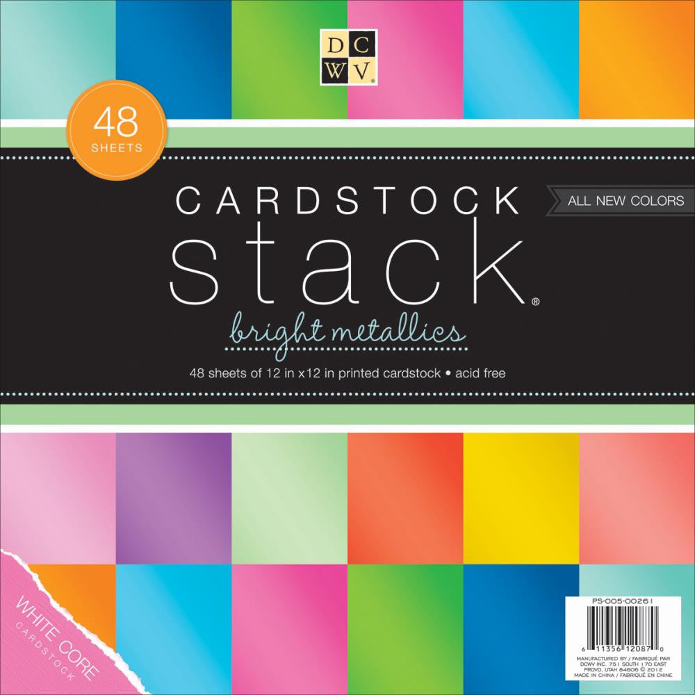 Cartulina de Colores Metálicos / Cardstock Stack Bright Metallics Descontinuado DCWV