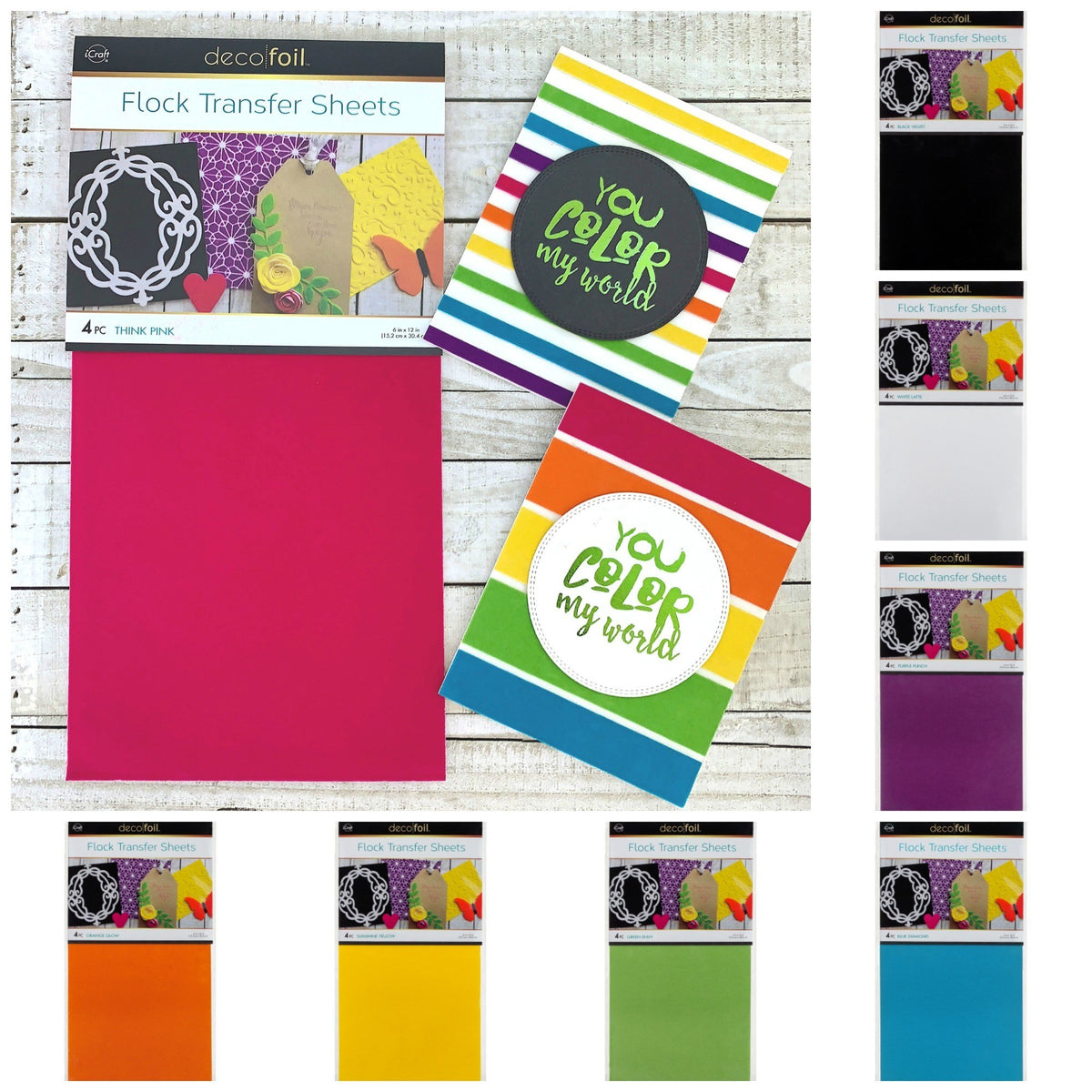 Flock Transfer Sheets Sunshine Yellow / Papel Transfer de Terciopelo Amarillo DESCONTINUADO iCraft