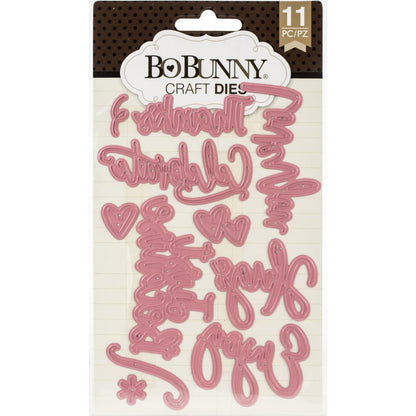 All Occasion Sentiments Dies / Suajes de Frases para Toda Ocasión Dados de Corte / Suajes / Troqueles BoBunny