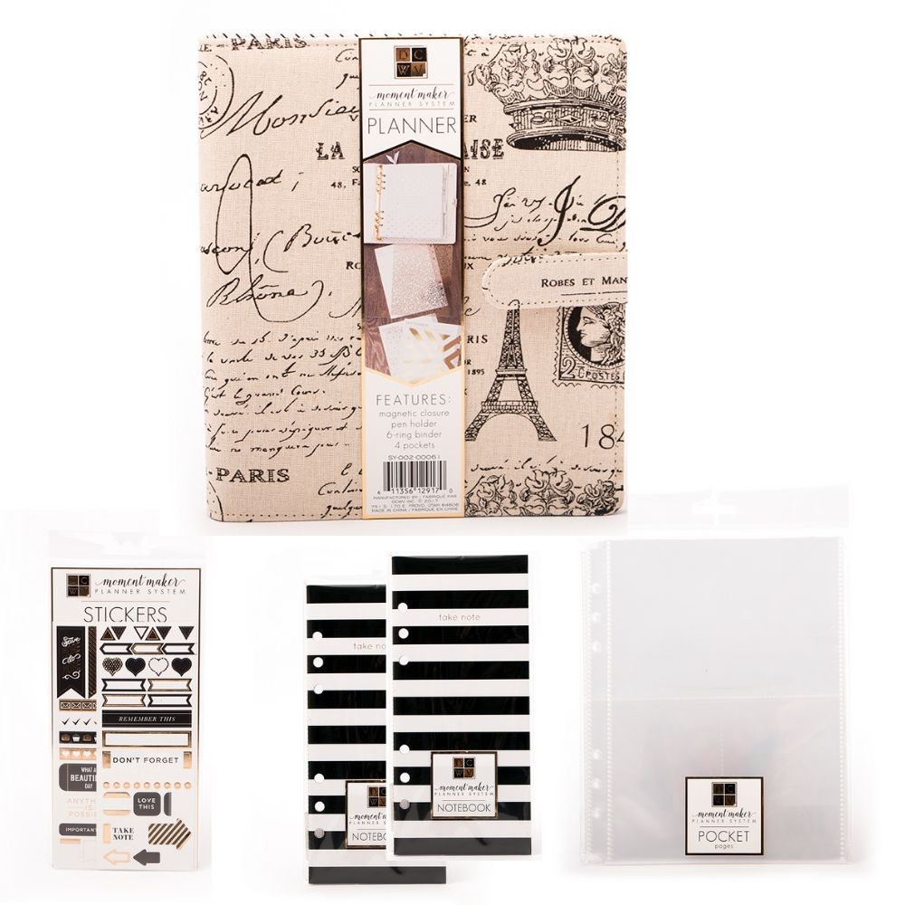 Binder Planner Paris Print Kit / Kit de Agenda Planificadora Paris Descontinuado American Crafts