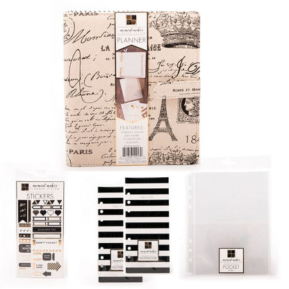 Binder Planner Paris Print Kit / Kit de Agenda Planificadora Paris Descontinuado American Crafts