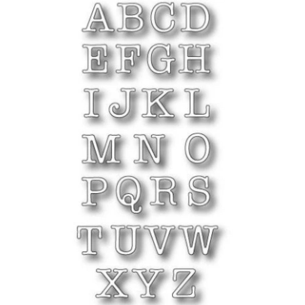 Typewriter Uppercase Alphabet Dies / Suaje de Corte Alfabeto Dados de Corte / Suajes / Troqueles Memory Box